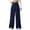 Trousers-Blue, variant on Gamivast Work Pants for Women High Waist Dressy Wide Leg Solid Color Suit Pants Baggy Long Straight Flowy Trousers with Pockets Casual Business Outfits