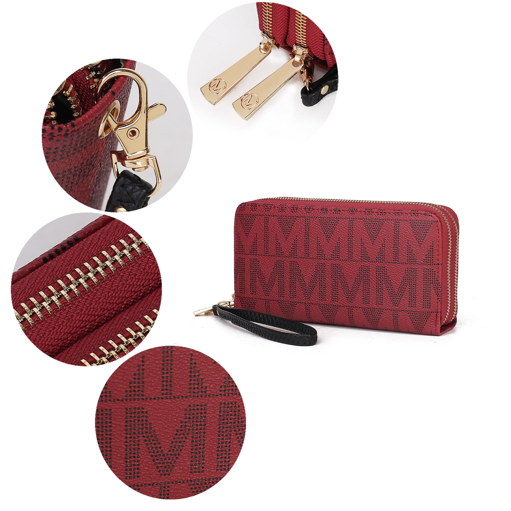 MKF Collection Daniela Wallet for Women, Vegan Leather Wristlet Purse Handbag by Mia K - Purple