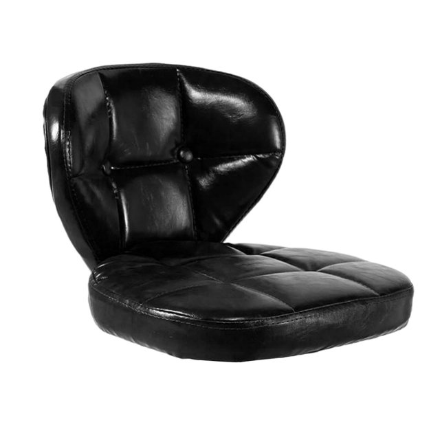 Silla de oficina giratoria de repuesto con asiento de cuero sintético suave y elástico de PU. negro