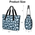 thumbnail image 3 of Tote Bag for Women - Smiling Ghosts Halloween Pattern Shoulder Bag - Large Utility Work Duffle Bag with Zipper Handbag for Travel, Work, Sprots, 3 of 5
