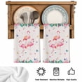 thumbnail image 5 of Pink Flamingo Kitchen Towels Set of 4, Tropical Botanical Summer Flower Rustic Absorbent Dish Towels for Kitchen, Microfiber Hand Towel, Quick Drying Tea Towel for Cleaning Decorative Dishcloths, 5 of 7