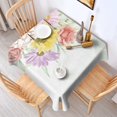 thumbnail image 3 of Floral Square Tablecloth 42x42in-Waterproof Polyester Printed Table Cover, Wrinkle Resistant & Washable for Kitchen Dining Picnic Party Decor, Buffet Table, Holiday Party, Dinner, Wedding , Flowers, 3 of 6