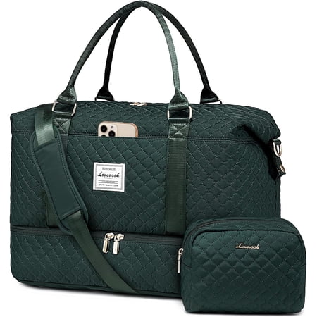 LOVEVOOK Travel Duffle Bag,Weekender Bags for Women with Shoe Compartment，Carry on Overnight Bag with Toiletry Bag,Gym Duffel Bag with Wet Pocket, Hospital Bags for Labor and Delivery