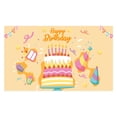 thumbnail image 1 of Birthday Holiday Background Cloth Hanging Flag Holiday Party Decoration Banner, 1 of 5