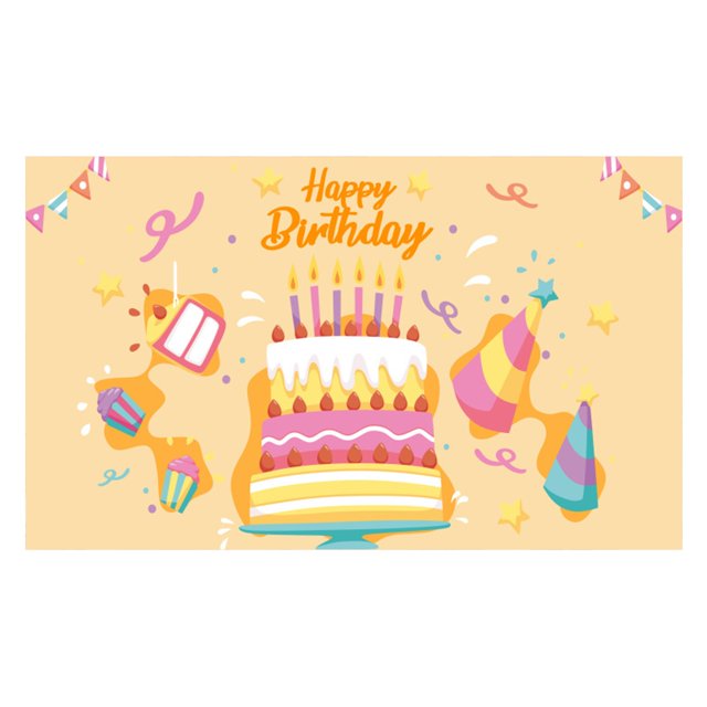 Gkeoshab Shooting Props Birthday Holiday Background Cloth Hanging Flag Holiday Party Decoration Banner Home & Garden