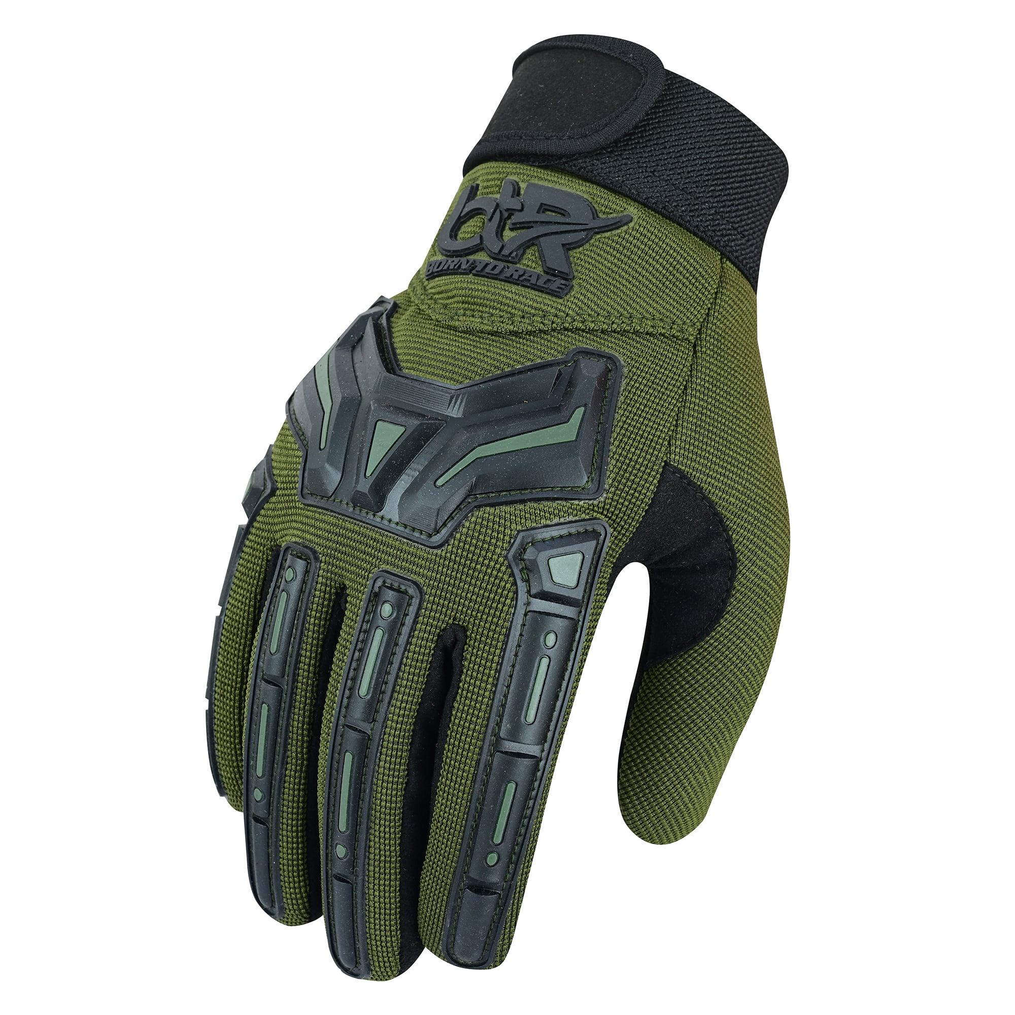 Mechanic Work Gloves Touchscreen Welding Power Tools Construction Heavy Duty Safety Work Gloves Green-2XL