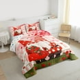 thumbnail image 3 of Manfei Cute Cartoon Gnome Bedding Comforter Set,Valentine Rose Twin Comforter Sets,Red Heart Print Bedding Set For Girl,Luxury Bedroom Decor Reversible,2 Pieces, 3 of 8