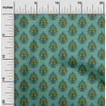 thumbnail image 1 of oneOone Polyester Lycra Fabric Leaves|Floral & Paisley Block Print Sewing Fabric BTY 56 Inch Wide, 1 of 4