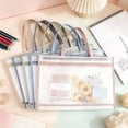 thumbnail image 7 of Art Portfolio Bag, 17.71x12.99 Inch Transparent Storage Bag Portfolio Folder, Mesh Document Tote Bag with Zipper & Handle, Zipper Folder Organizer for Stationery, Art Supplies & Daily Use, Red, 7 of 7