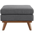 thumbnail image 2 of Modern Contemporary Fabric Ottoman , Grey, Fabric, 2 of 4
