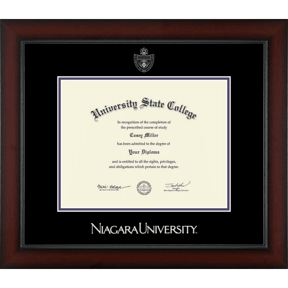 Niagara University Diploma Frame, Document Size 11" x 8.5"