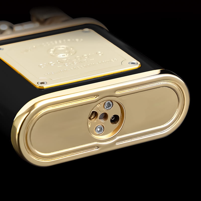 Desktop Cigar Lighter With Windproof Direct Thrust And Ignition Stone Cigarette Kit Gift Box Cl-110