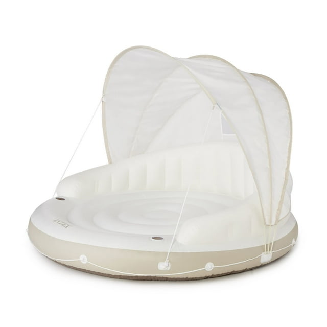 Piscina flotante Intex Canopy Island de lujo para 2 personas con sombrilla