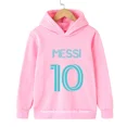 thumbnail image 2 of 2024 HOT New Kids Primavera Otoño Moda 2 piezas Sudadera con capucha Chándales 3-13 años Niños Niñas Messi No.10 Trajes Estampados Ropa para Niños, 2 of 4