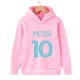 thumbnail image 5 of 2024 HOT New Kids Primavera Otoño Moda 2 piezas Sudadera con capucha Chándales 3-13 años Niños Niñas Messi No.10 Trajes Estampados Ropa para Niños, 5 of 5