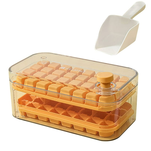 Ohufall One Click Easy Demould Ice Box Food Grade Ice Tray Household Refrigerator ice cubes Maker