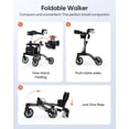 thumbnail image 6 of Verpal Rollator Walker for Seniors, Lightweight Folding Rolling Walker with Seat and Backrest for Seniors and Adult, Gray, 6 of 12