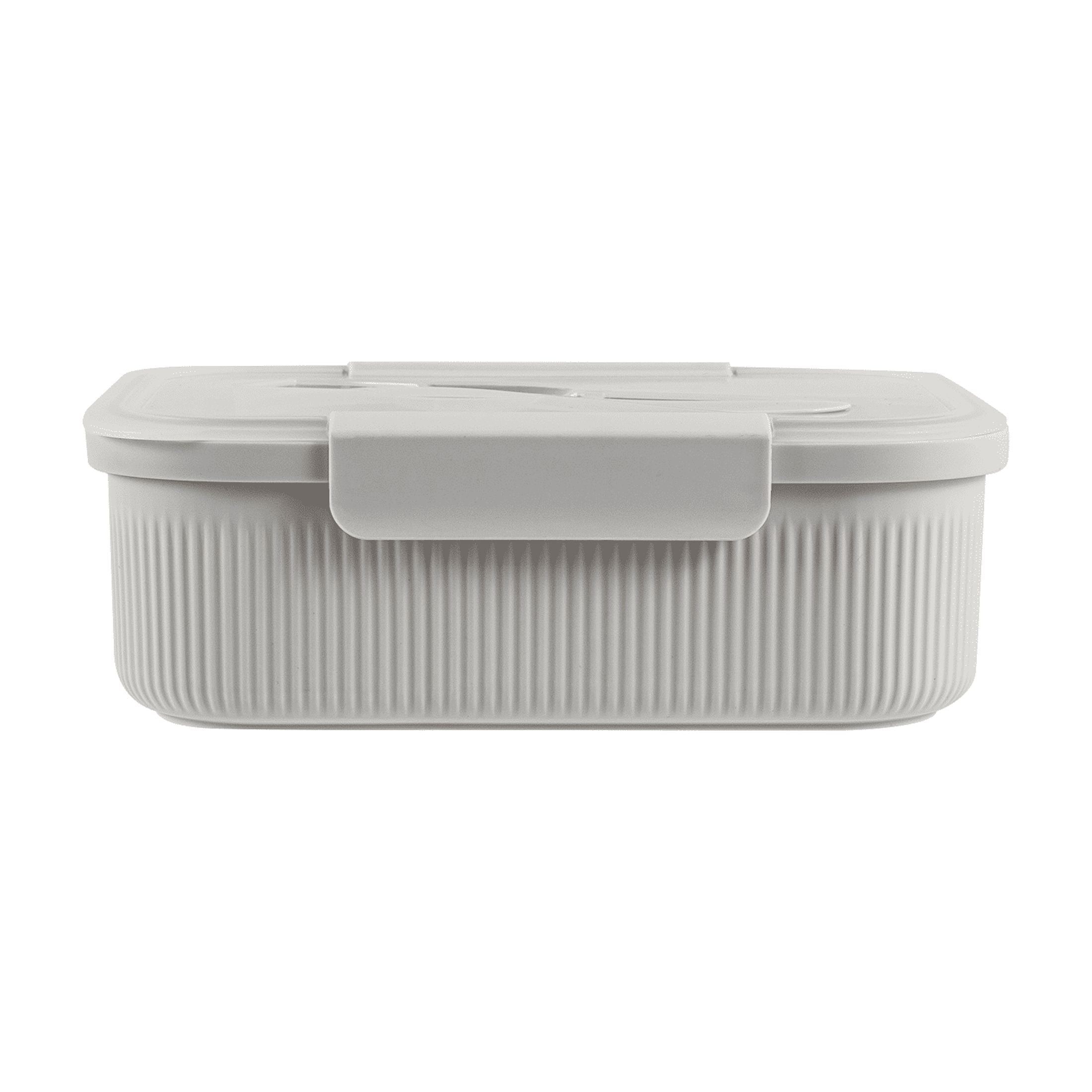 Mainstays Rectangle Gray BPA Free Food Storage Container with Airtight Seal, 47oz Capacity