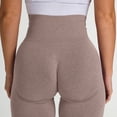 thumbnail image 3 of Hrsba Leggings For Women Solid Color Striped High Waisted Stretch Yoga Pants For Running Workout Gym and Daily Casual Wear, 3 of 5