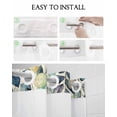 thumbnail image 5 of No Hook Shower Curtain with Snap in Liner, Leaf Vintage Leaf Postcard Background Hotel Shower Curtains for Bathroom, Washable Shower Curtain Liner Set with Mesh Top Window, 48"x72", 5 of 6