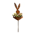 thumbnail image 2 of BAOPAI Vintage Easter Metal Bunny Shaped Garden Stake Planter with Patina Finish for Small Flowers Succulents Outdoor Decor Spring Garden Display, 2 of 9