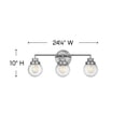 thumbnail image 3 of Hinkley Lighting - Three Light Bath - Poppy - 3 Light Bath Vanity in Traditional, 3 of 11