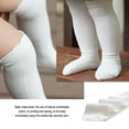 thumbnail image 4 of Calcetines de tubo medianos para bebés de primavera y verano de Laklulu, calcetines para bebés de mujer con tiras verticales y doble aguja, calcetines para niños adecuados para bebés y niños pequeños, 4 of 5