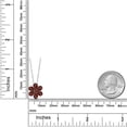 thumbnail image 6 of Gem Stone King 3.01 Ct Red Garnet 925 Silver and 10K Yellow Gold Pear Shape Flower Pendant with Chain, 6 of 6