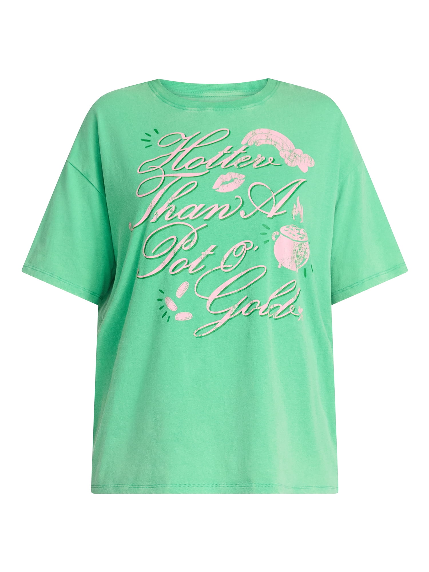 Saint Patrick's Day Women's Hotter Pot of Gold Graphic Tee from Way to Celebrate, Sizes S-XXXL