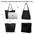 thumbnail image 3 of Bolso monrich de cuero vegano negro de 25 litros para mujer y trabajo, 3 of 6