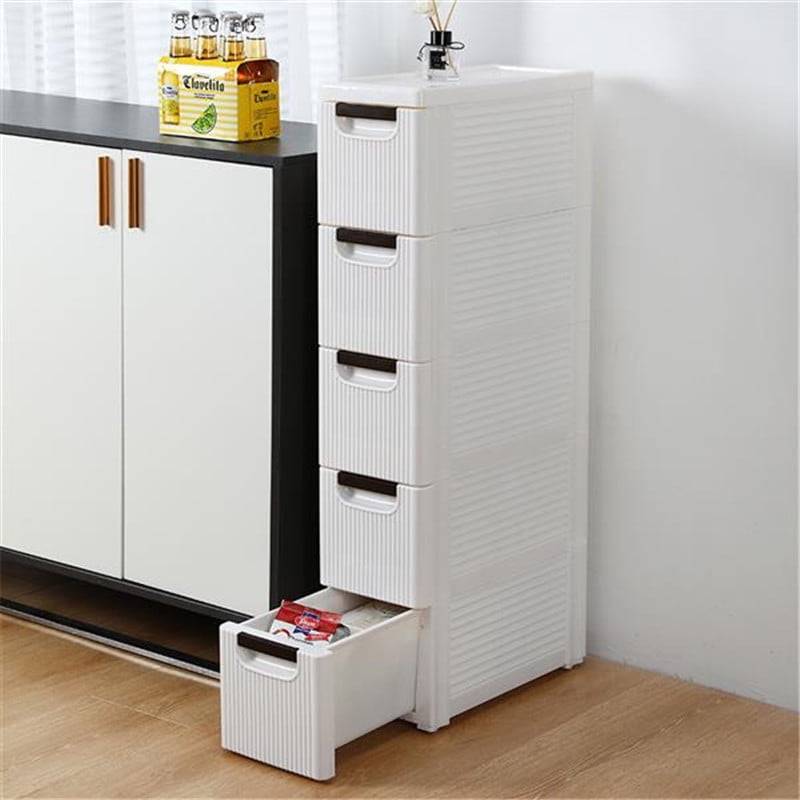 Details about   Rolling Narrow Slim Bathroom Storage Cabinet Cart Organizer Cupboards W/ Drawers 