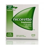 Nicorette Nicotine Gum 4mg Fresh Mint Flavor, 210 pcs