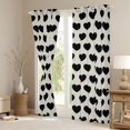 thumbnail image 3 of Homewish Boys Girls Black Love Heart Black Out Curtains,Dreamy Princess Curtains Pack of 2 (42x63 Each),Happy Valentine's Day Bedroom Curtains,Lightweight Room Decor, 3 of 6
