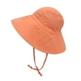 thumbnail image 4 of Sombrero para el sol para niños pequeños, playa, bebés, exterior, gorra ancha, linda niña de verano, plegable, ajustable, portátil, protección UPF 50+, tela ligera y transpirable, para, 4 of 9