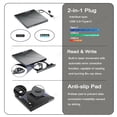 thumbnail image 7 of External 4K Blu ray Optical Drive Portable CD DVD +/-RW Player for Laptop PC Bluray Burner with USB 3.0 Type-C SD TF Card Slots, 7 of 7