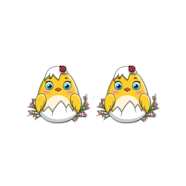 Easter Egg Plastic Ear Studs Resurrected Rabbit Earrings Stainless Steel Ear Pins Resin Ear Clips