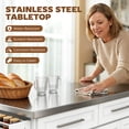 thumbnail image 4 of HOMCOM Kitchen Island with Stainless Steel Top, 2 Drawers and 2 Cabinets, 4 of 10