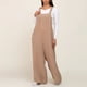 thumbnail image 5 of ShomPort Women's Maternity Romper Solid Color Sleeveless Romper Wide Leg Overalls Pants Maternity Jumpsuits, 5 of 7