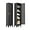 1 Door-black, variant on Narrow Bathroom Cabinet, Metal Storage Cabinet with 4 Adjustable Shelves and 2 Barn Doors,Tall Kitchen Pantry for Living Room, Home Office, Dining Room,Black
