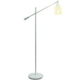 thumbnail image 2 of All the Rages LF1030-WHT Elegant Designs Pivot Arm Floor Lamp with Glass Shade, White, 2 of 4