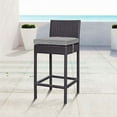 thumbnail image 2 of Modway Convene 27.5" Wicker / Rattan Patio Bar Stool in Espresso/Gray, 2 of 2