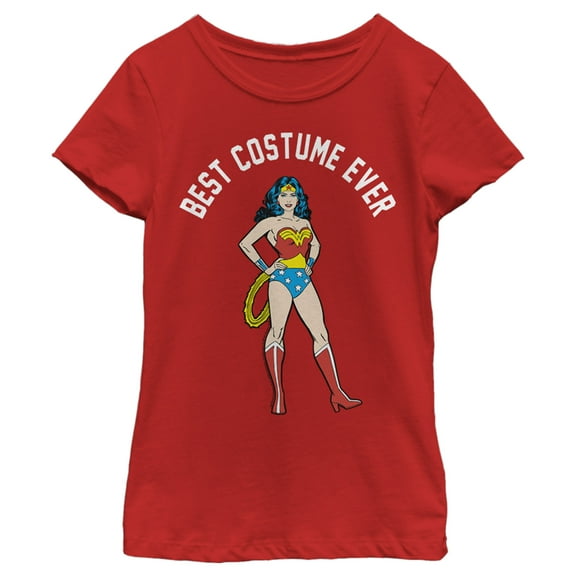 Girl's Wonder Woman Best Costume Ever  Graphic Tee Red X Small