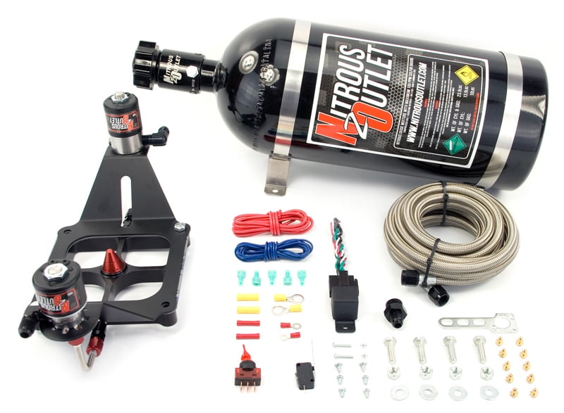 Nitrous Outlet 4500 Stinger Plate System, With Deep EFI Center Solenoid