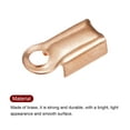 thumbnail image 4 of Uxcell 100pcs Fold Over Cord Ends 3mm Brass Crimp Cap Clasp Tips for DIY Leather Ribbon Craft Making, Rose Gold, 4 of 6