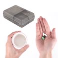 thumbnail image 4 of Unique Bargains Durable 9 Grids Double Layer Pill Case Gray, 4 of 6