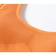 thumbnail image 4 of AherBiu Sports Bras for Women Ribbed Stretchy High Support Full Coverage Athletic Wireless Activewear Yoga Bra Tops, 4 of 6