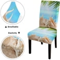thumbnail image 5 of Conches Stretch Chair Covers for Dining Room 4 Pack Hand Lettering Background with Words Mr and Mrs Decorating of Invitations Parson Chair Slipcover Removable Washable Chair Protector, 5 of 5