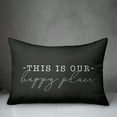 thumbnail image 2 of Creative Products This Is Our Happy Place Black and White 14x20 Indoor / Outdoor Pillow, 2 of 8