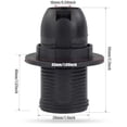 thumbnail image 3 of Paquete de 10 portalámparas de plástico con tornillo Edison E14 (blanco y negro) con casquillo E14 E14 y anillo de repuesto, 3 of 5