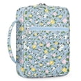 thumbnail image 1 of Funda para biblias FINPAC, diseño floral, azul empolvado, 28 x 20 x 6 cm, mango, 1 of 7